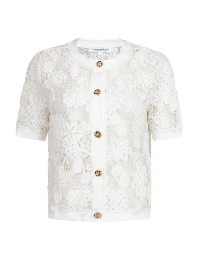 Tramontana Fancy Lace Cardigan 001100 Off white