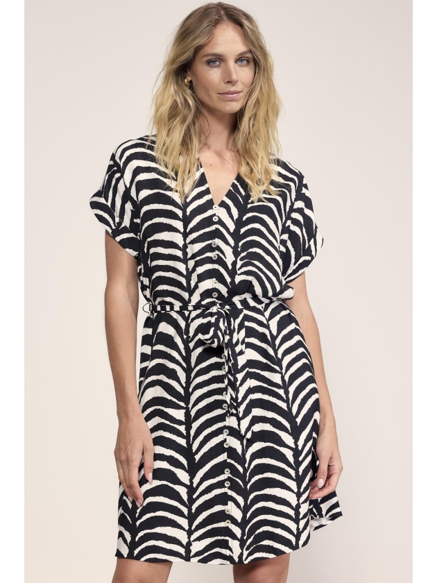 Tramontana Dress Palm Eclipse 009998 Print blacks