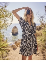 Tramontana Dress Palm Eclipse 009998 Print blacks