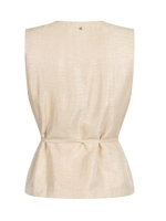 Tramontana Shimmer Waistcoat Flower Belt 001225 Pebble