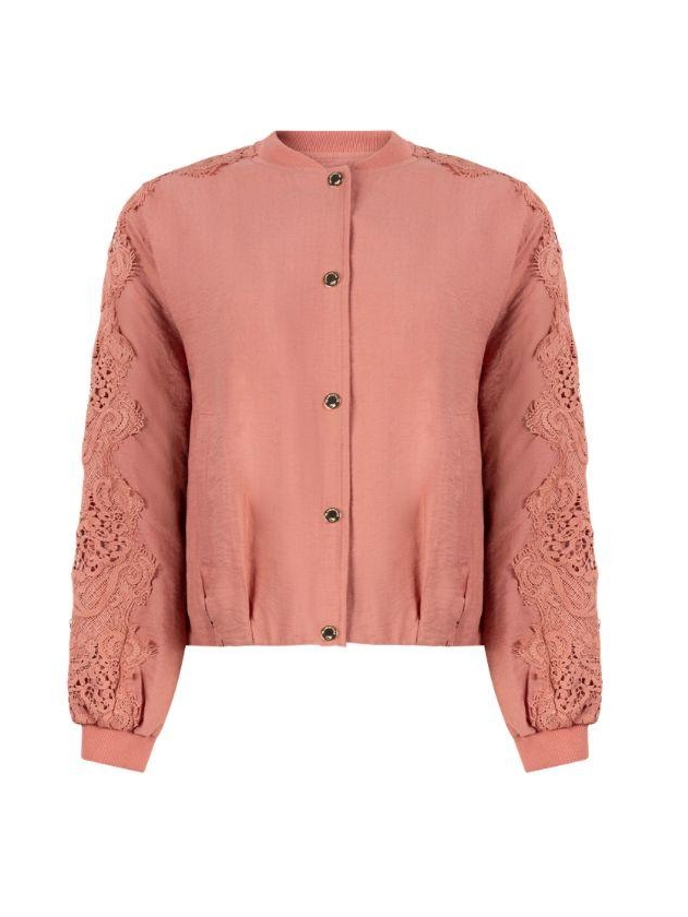 Tramontana Lace Detailed Jacket 004275 Dusty rose