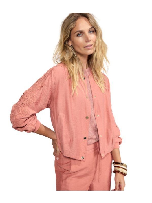 Tramontana Lace Detailed Jacket 004275 Dusty rose