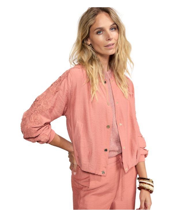 Tramontana Lace Detailed Jacket 004275 Dusty rose