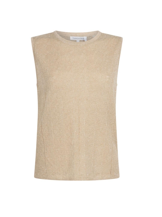 Tramontana Sleeveless Jumper Sequins 001225 Pebble