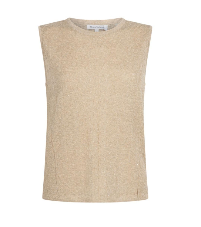 Tramontana Sleeveless Jumper Sequins 001225 Pebble