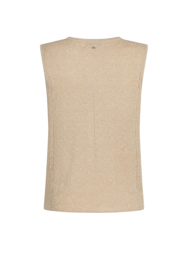 Tramontana Sleeveless Jumper Sequins 001225 Pebble