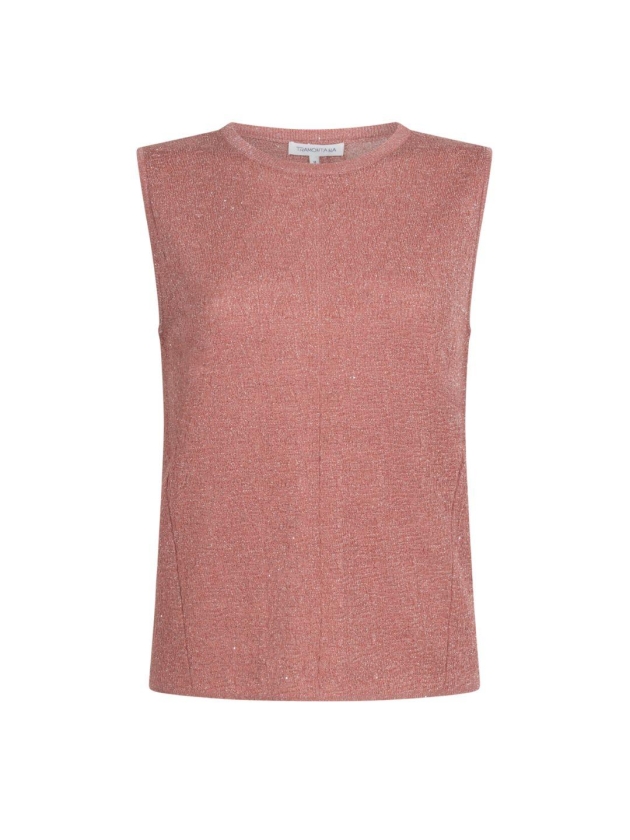Tramontana Sleeveless Jumper Sequins 004275 Dusty rose