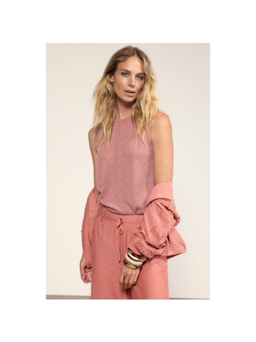 Tramontana Sleeveless Jumper Sequins 004275 Dusty rose