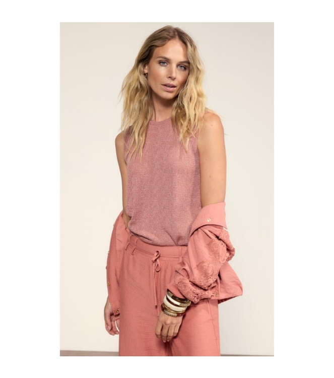 Tramontana Sleeveless Jumper Sequins 004275 Dusty rose