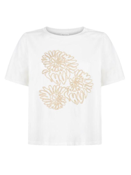 Tramontana Embroidered Artwork T-Shirt 001100 Off white