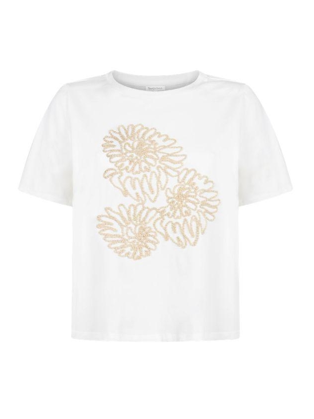 Tramontana Embroidered Artwork T-Shirt 001100 Off white