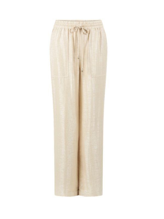 Tramontana Shimmer Wide-Leg Trousers 001225 Pebble