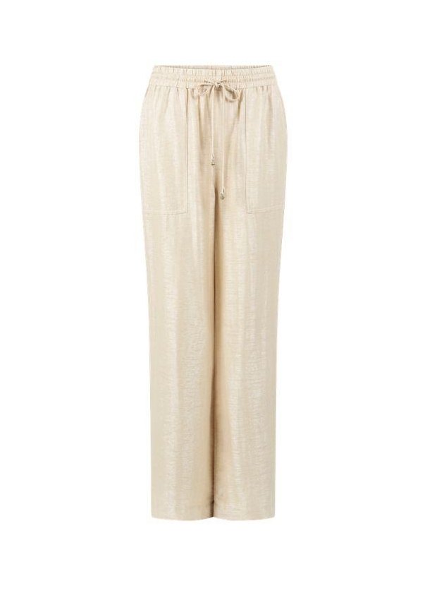 Tramontana Shimmer Wide-Leg Trousers 001225 Pebble