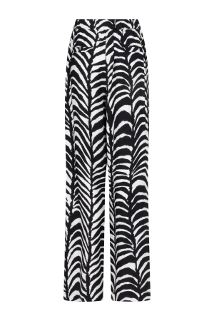 Tramontana Wide-Leg Trousers Palm Eclipse 009998 Print blacks