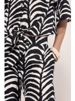 Tramontana Wide-Leg Trousers Palm Eclipse 009998 Print blacks
