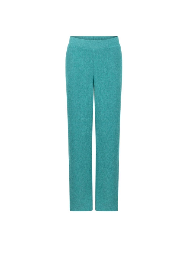 Tramontana Crinkled Wide-Leg Trousers 005835 Deep aqua blue