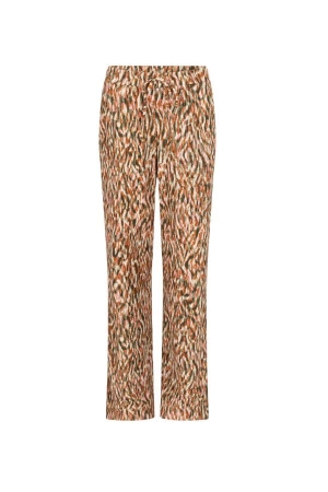 Tramontana Wide-Leg Trousers Animal Brush 100001 Print aloe