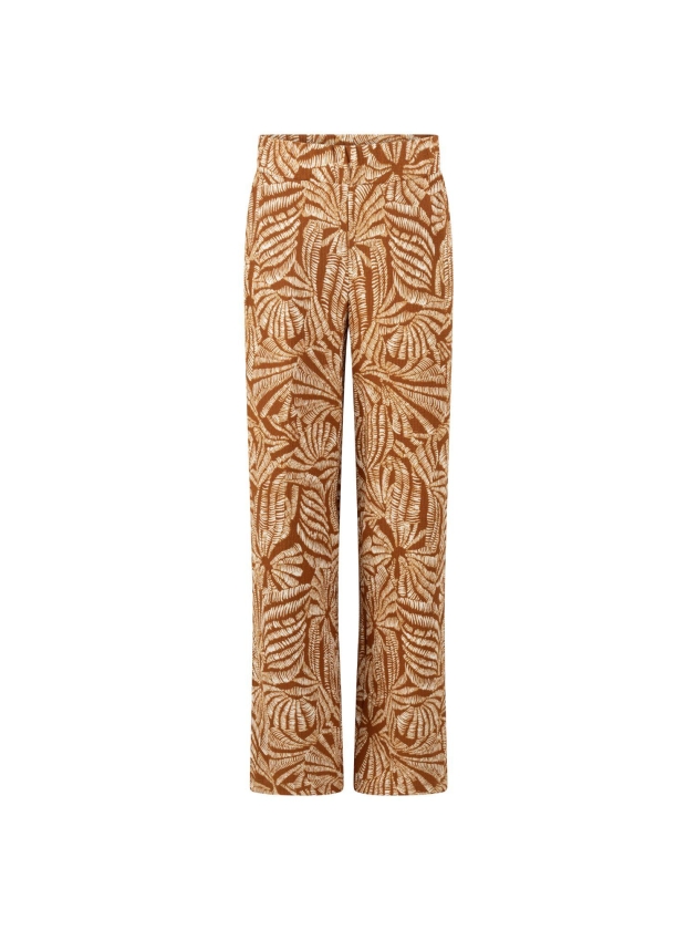 Tramontana Wide-Leg Trousers Flowy Shells 009992 Print browns