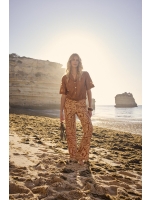 Tramontana Wide-Leg Trousers Flowy Shells 009992 Print browns
