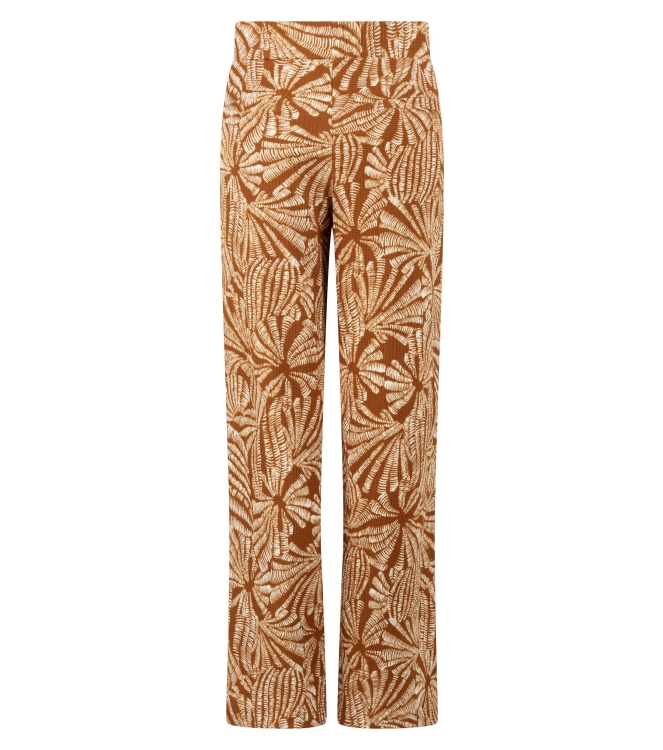 Tramontana Wide-Leg Trousers Flowy Shells 009992 Print browns
