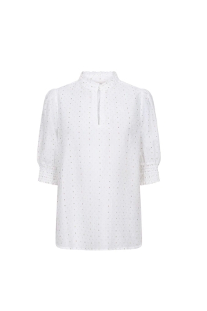 Freequent FQFLORY-BLOUSE Brilliant White w. Silver