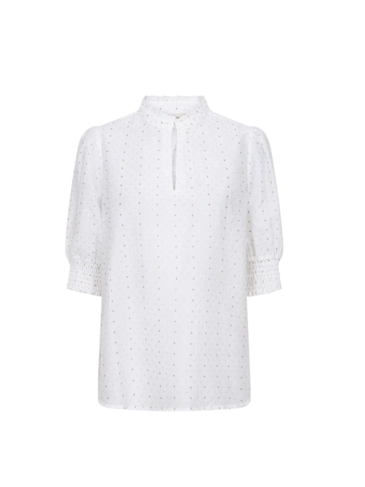 Freequent FQFLORY-BLOUSE Brilliant White w. Silver