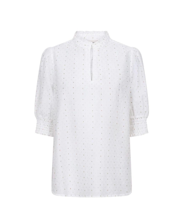 Freequent FQFLORY-BLOUSE Brilliant White w. Silver