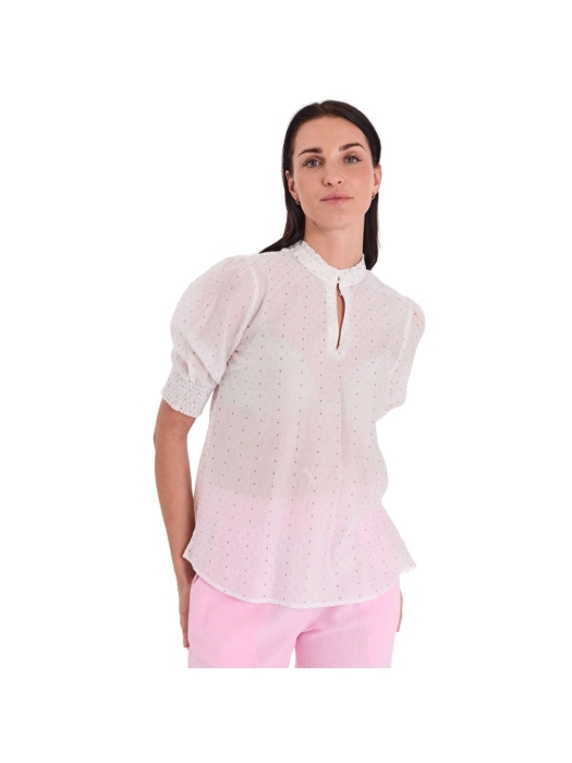 Freequent FQFLORY-BLOUSE Brilliant White w. Silver