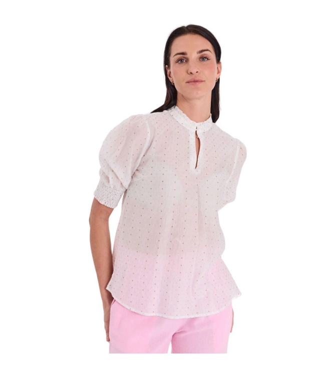 Freequent FQFLORY-BLOUSE Brilliant White w. Silver