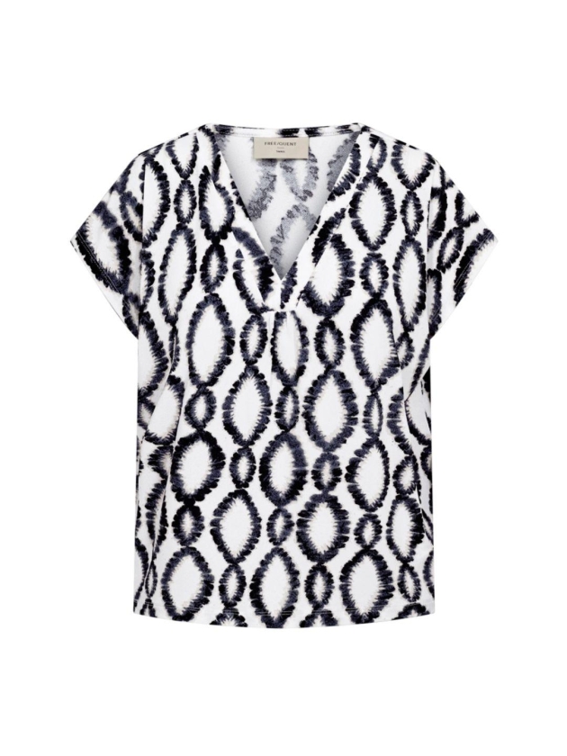 Freequent FQFLOI-TEE Brilliant White w. Black
