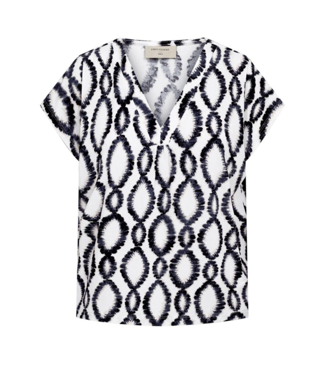 Freequent FQFLOI-TEE Brilliant White w. Black