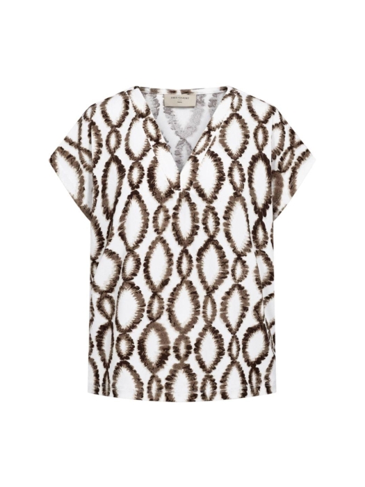 Freequent FQFLOI-TEE Brilliant White w. Coffee Bean