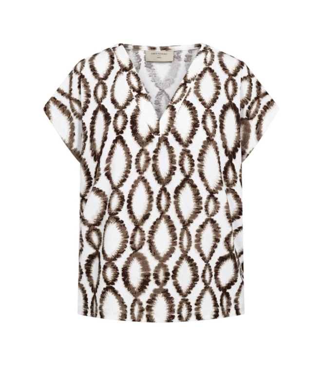 Freequent FQFLOI-TEE Brilliant White w. Coffee Bean