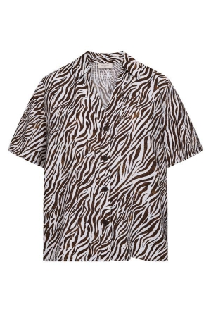 Freequent FQMELE-SHIRT Brilliant White w. Coffee Bean