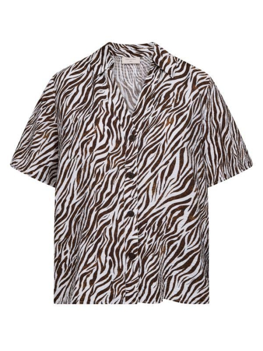 Freequent FQMELE-SHIRT Brilliant White w. Coffee Bean
