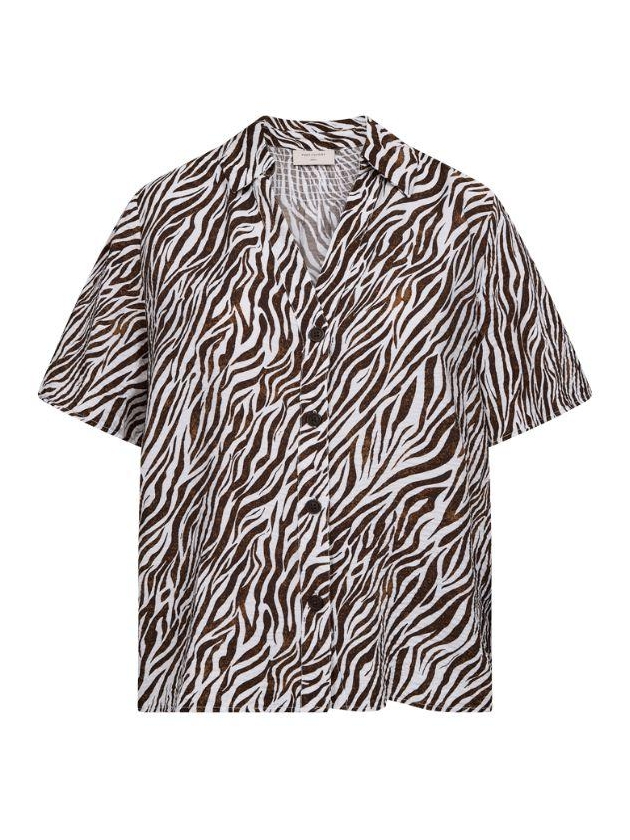 Freequent FQMELE-SHIRT Brilliant White w. Coffee Bean