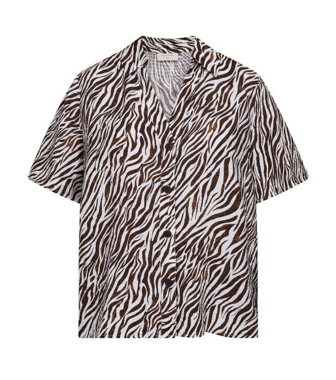 Freequent FQMELE-SHIRT Brilliant White w. Coffee Bean