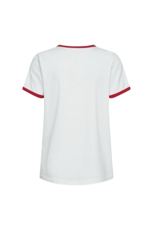 Freequent FQFENJAL-TEE Star Off-White w. True Red