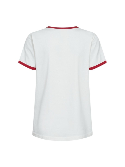 Freequent FQFENJAL-TEE Star Off-White w. True Red