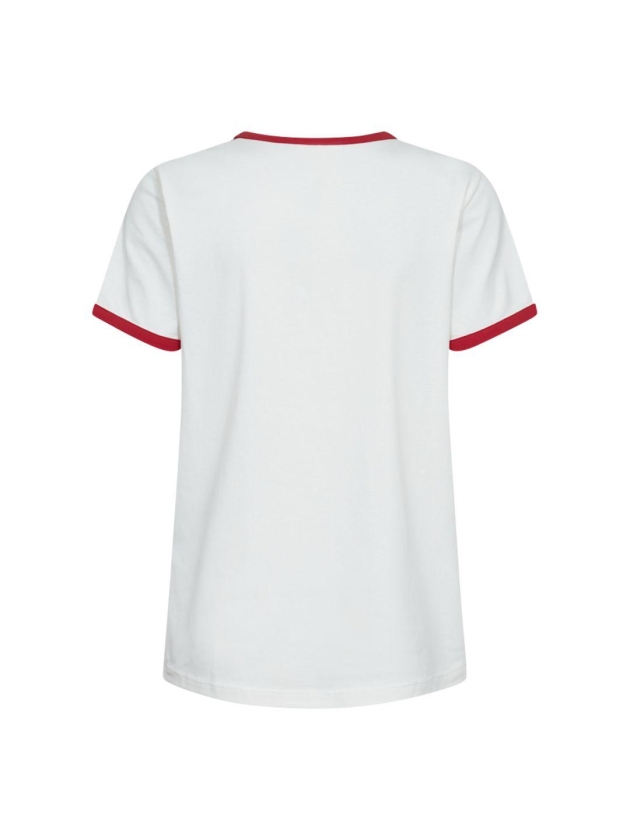 Freequent FQFENJAL-TEE Star Off-White w. True Red