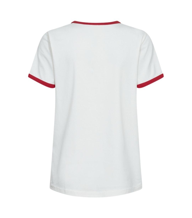 Freequent FQFENJAL-TEE Star Off-White w. True Red