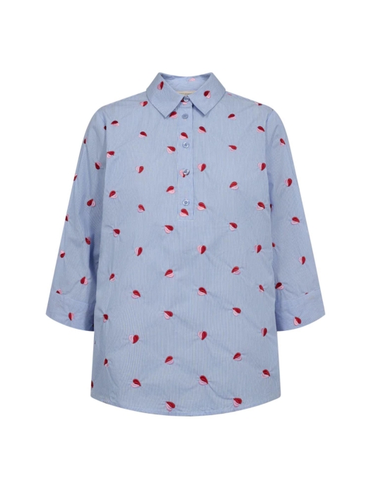 Freequent FQROSAN-SHIRT Blue Bell w. Sweet Lilac