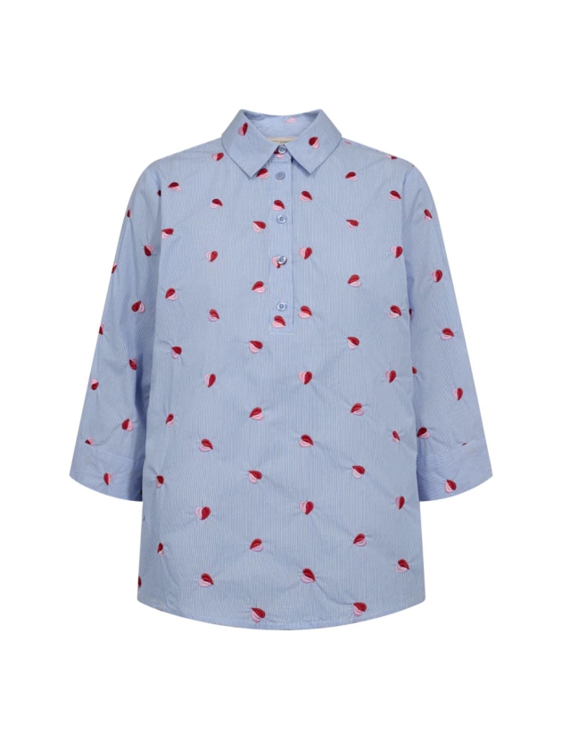 Freequent FQROSAN-SHIRT Blue Bell w. Sweet Lilac