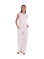 Freequent FQANYA-PANTS Star Off-white w. Black