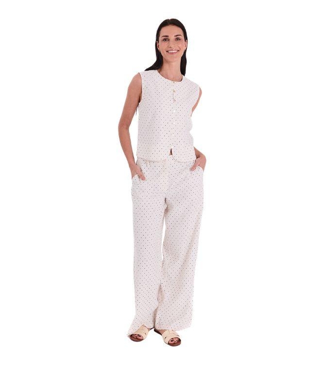 Freequent FQANYA-PANTS Star Off-white w. Black