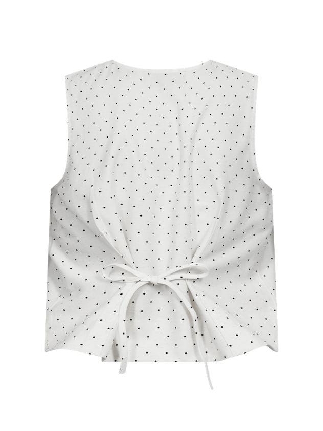 Freequent FQANYA-WAISTCOAT Star Off-white w. Black