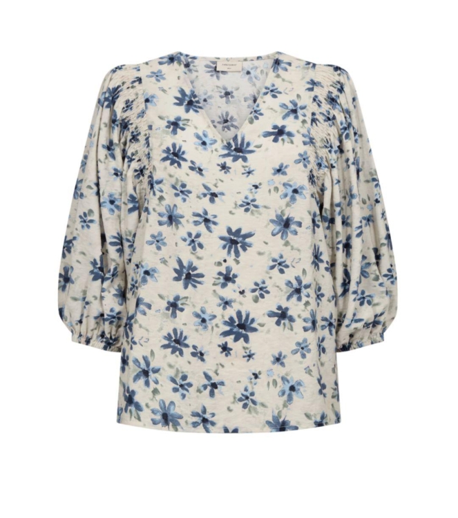 Freequent FQJOVI-BLOUSE Moonbeam w. Vintage Indigo