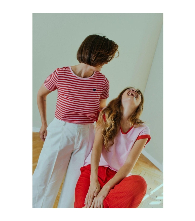 Freequent FQMIAN-TEE Sweet Lilac w. True Red