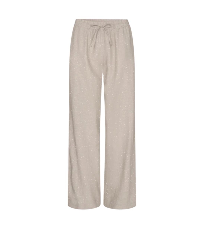 Freequent FQLAVASI-PANTS Sand Melange w. Silver