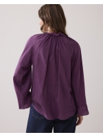 Summum Woman Top ruffles Cotton viscose. 324 Wineberry